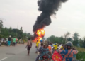 Bénin : un véhicule transportant de l’essence kpayo consumé dans un grave incendie à Lokossa